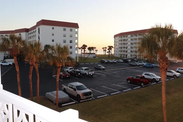 an aerial view of an outdoor space