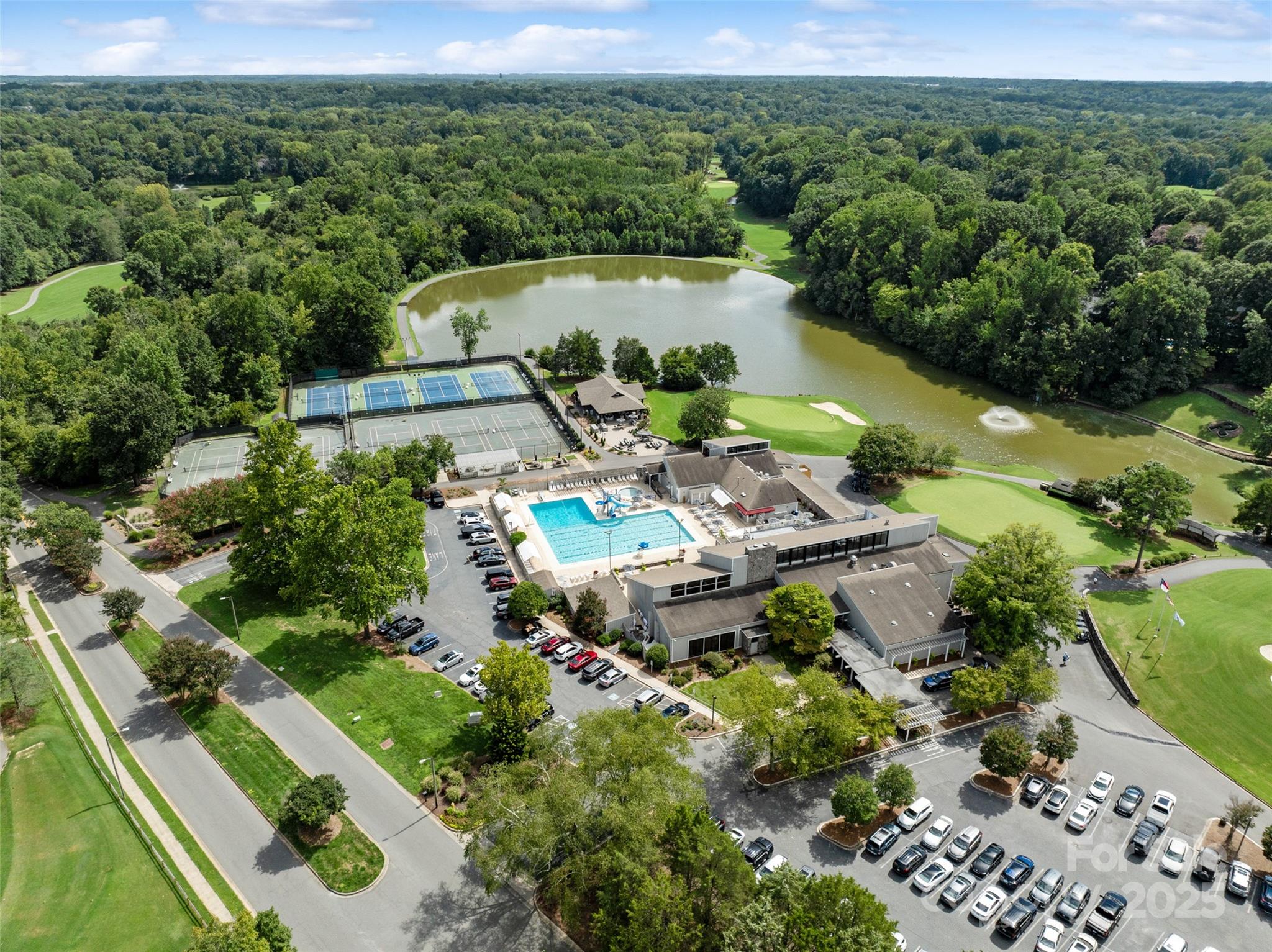 9514 Fairway Ridge Road Charlotte, NC 28277 - Photo 36 of 36 an aerial view of a house with a yard