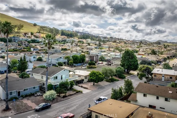 an aerial view of a city