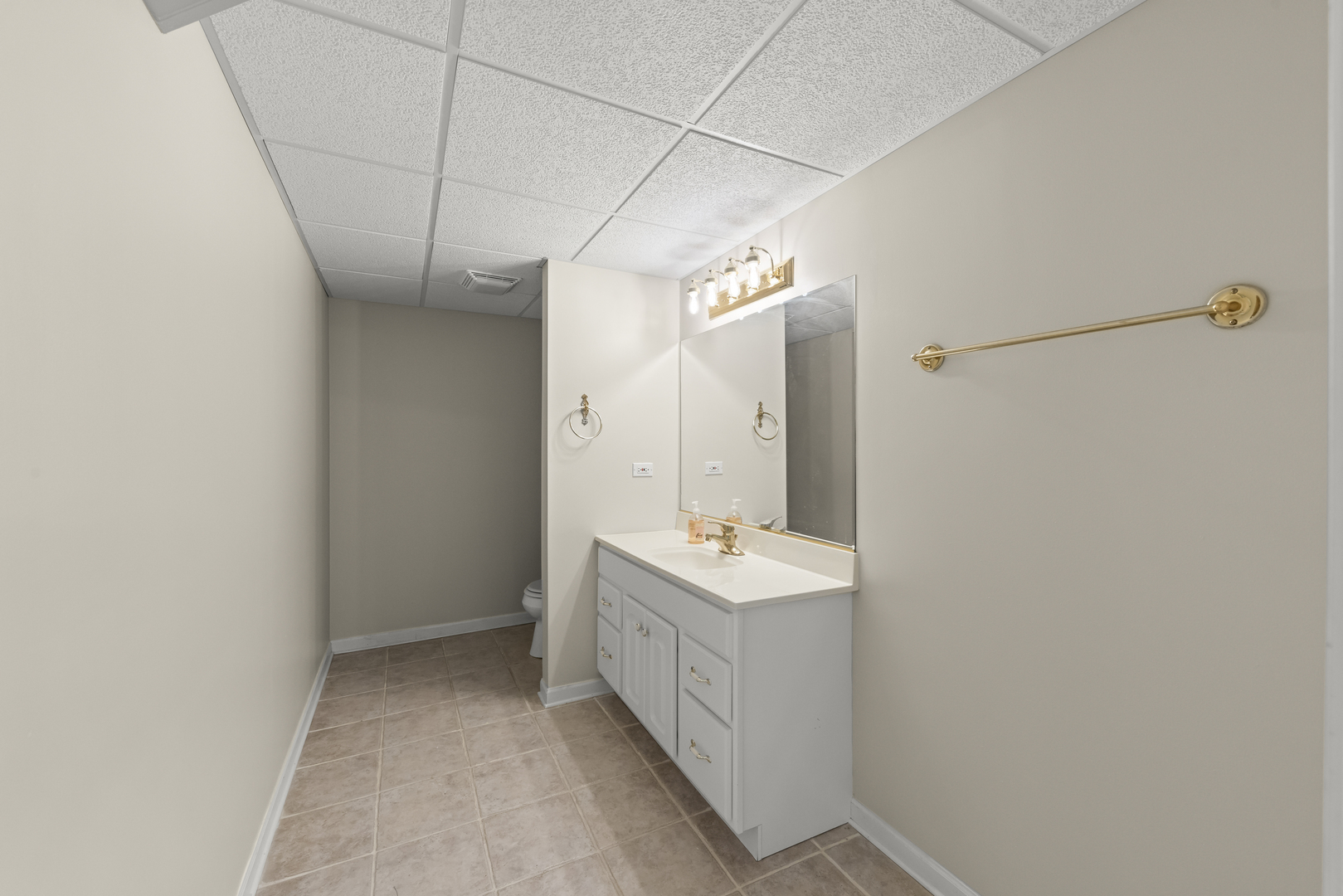 1S151 Winfield Road Wheaton, IL 60189 - Photo 49 of 73 a bathroom with a double vanity sink a and a mirror