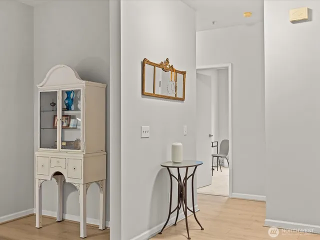 a storage room with washer and dryer