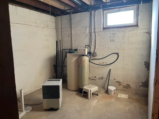 a view of storage and utility room