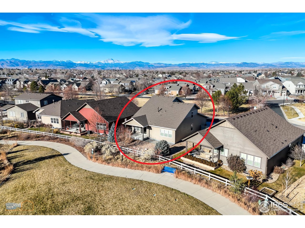 1435 Rustic Drive Longmont, CO 80504 - Photo 36 of 45 an aerial view of residential houses with outdoor space