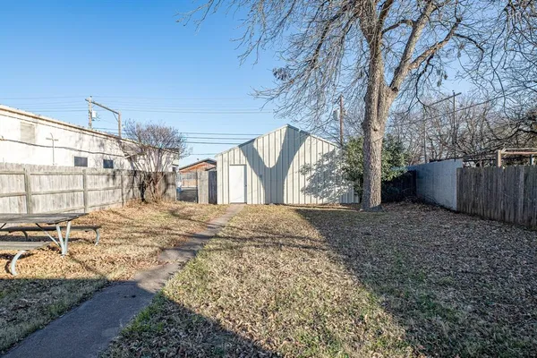 a view of backyard and tree