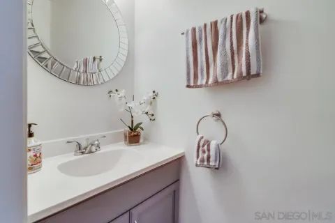 a view of a hallway with windows