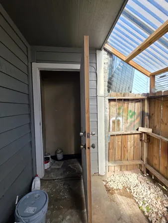 a view of a backyard of a house