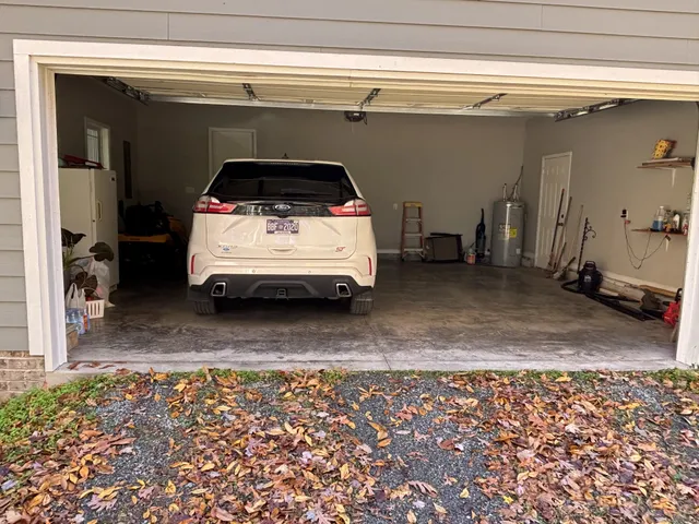 a car parked in garage