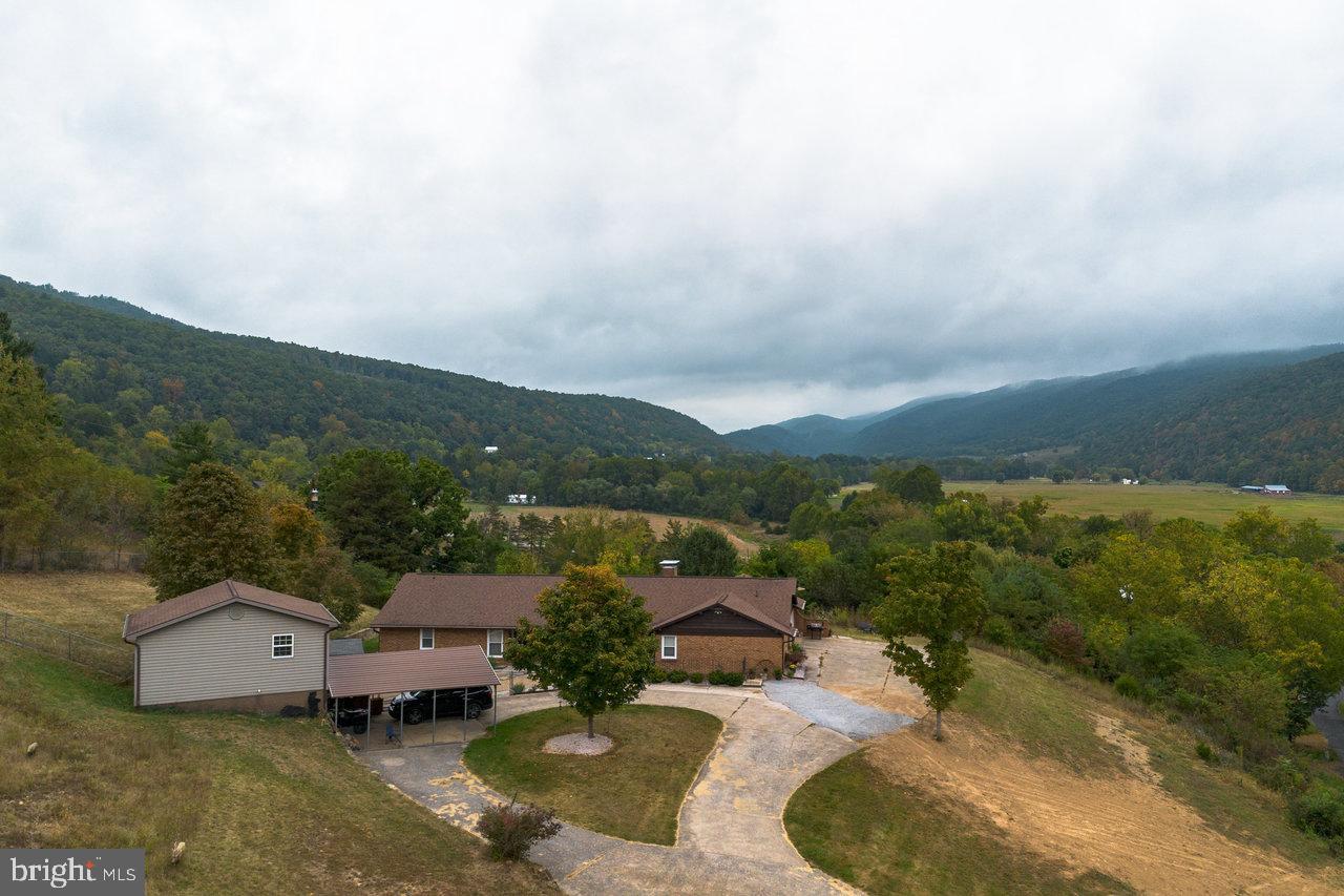 120 Galen Hedrick Road Franklin, WV 26807 - Photo 110 of 115 an aerial view of a house with mountain view