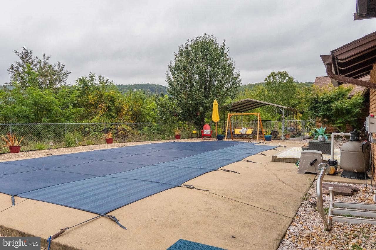 120 Galen Hedrick Road Franklin, WV 26807 - Photo 93 of 115 Tranquil backyard oasis with pool cover.