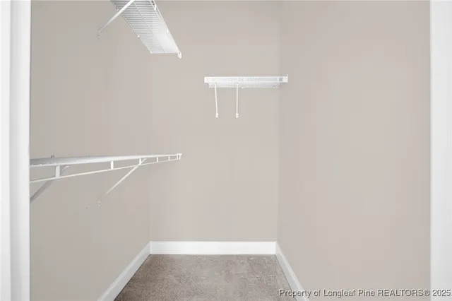 a view of small space with racks on the wall