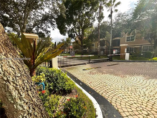 a view of a swimming pool with an outdoor space