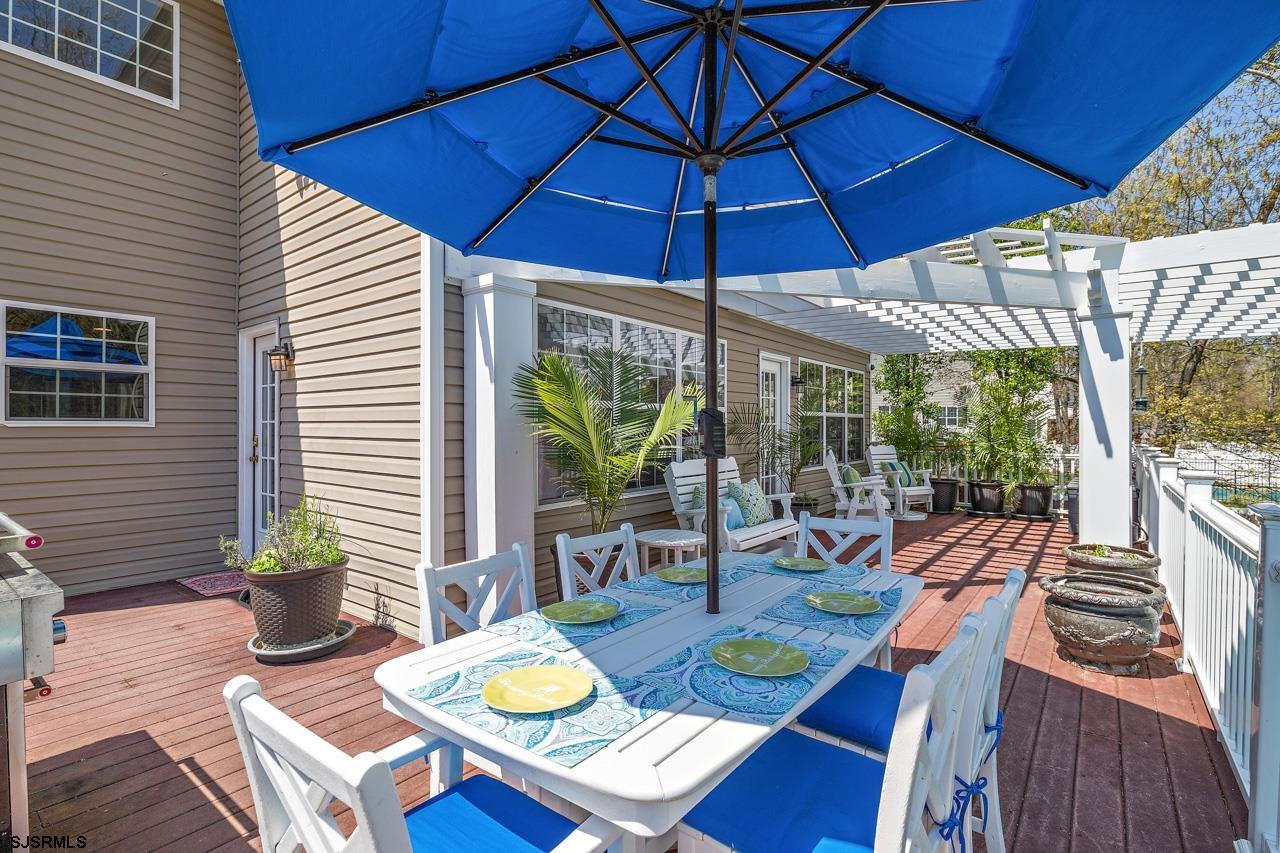 344 Old New York Road Port Republic, NJ 08241 - Photo 39 of 99 a view of a patio with table and chairs under an umbrella