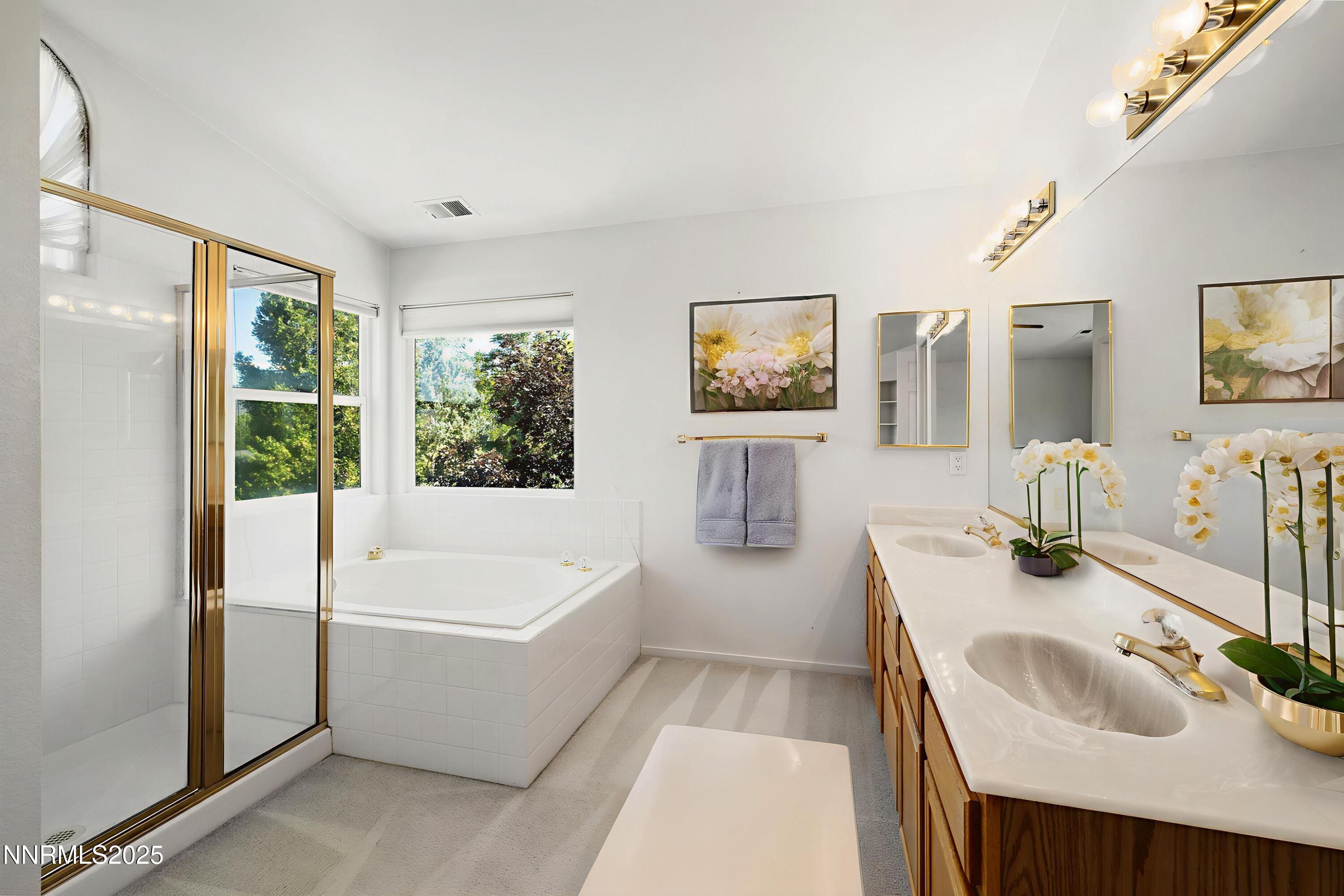 14330 Ghost Rider Drive Reno, NV 89511 - Photo 14 of 41 a bathroom with a tub sink and mirror