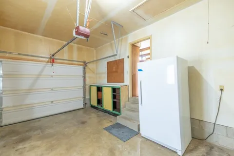 a view of a room with storage