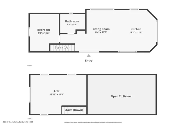 $177,500 | 8665 West Bass Lake Road, Danbury, WI 54830