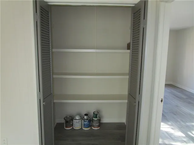 a close view of closet
