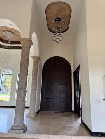 a front view of a house with entryway