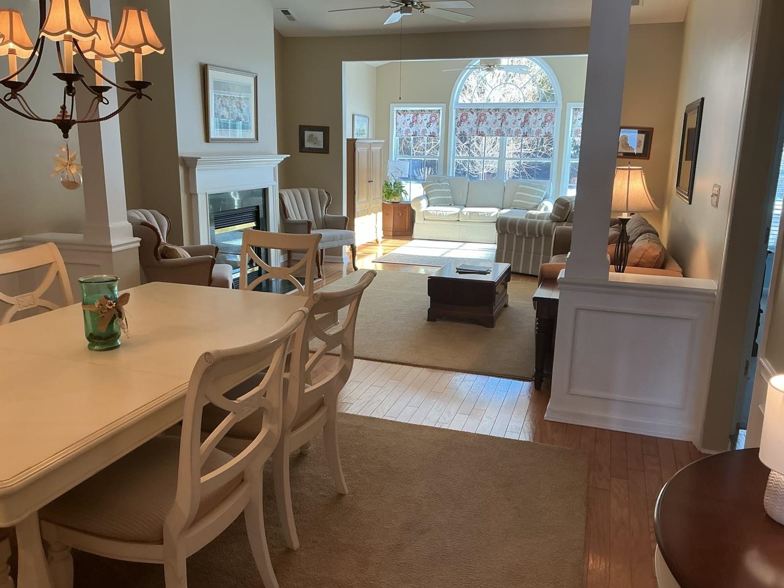 1731 Highway 9, Unit 25 Ocean View, NJ 08230 - Photo 5 of 21 a living room with fireplace furniture and a large window