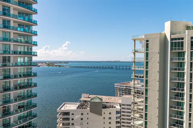 a view of a city with tall buildings