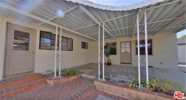 a view of a room with door