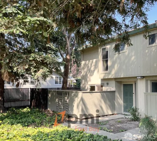 a view of backyard of house