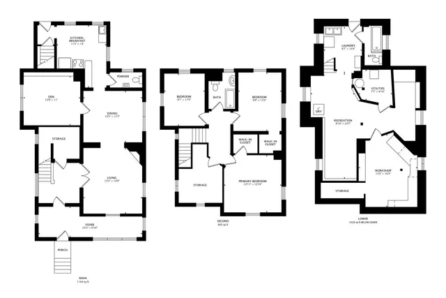 a white building with black and white walls