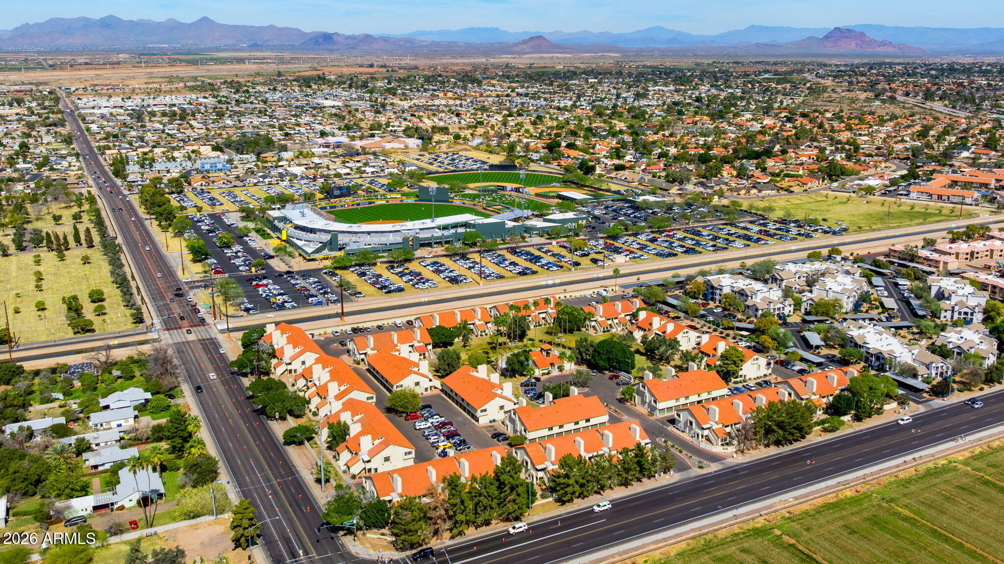 a view of a city from a balcony