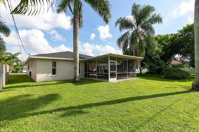 a front view of a house with patio