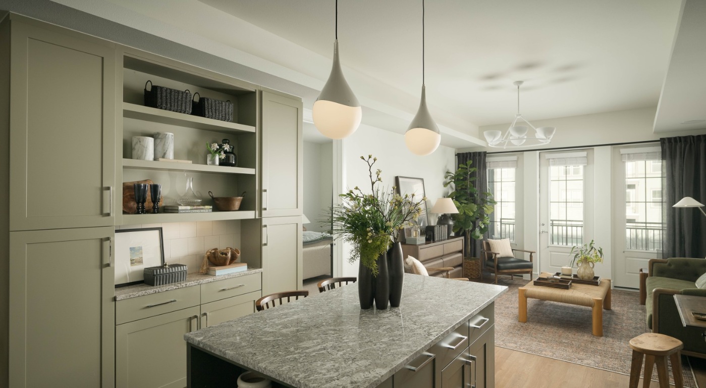 10520 Lakeline Mall Drive, Unit 474 Austin, TX 78717 - Photo 13 of 23 a kitchen with counter space a sink and living room view
