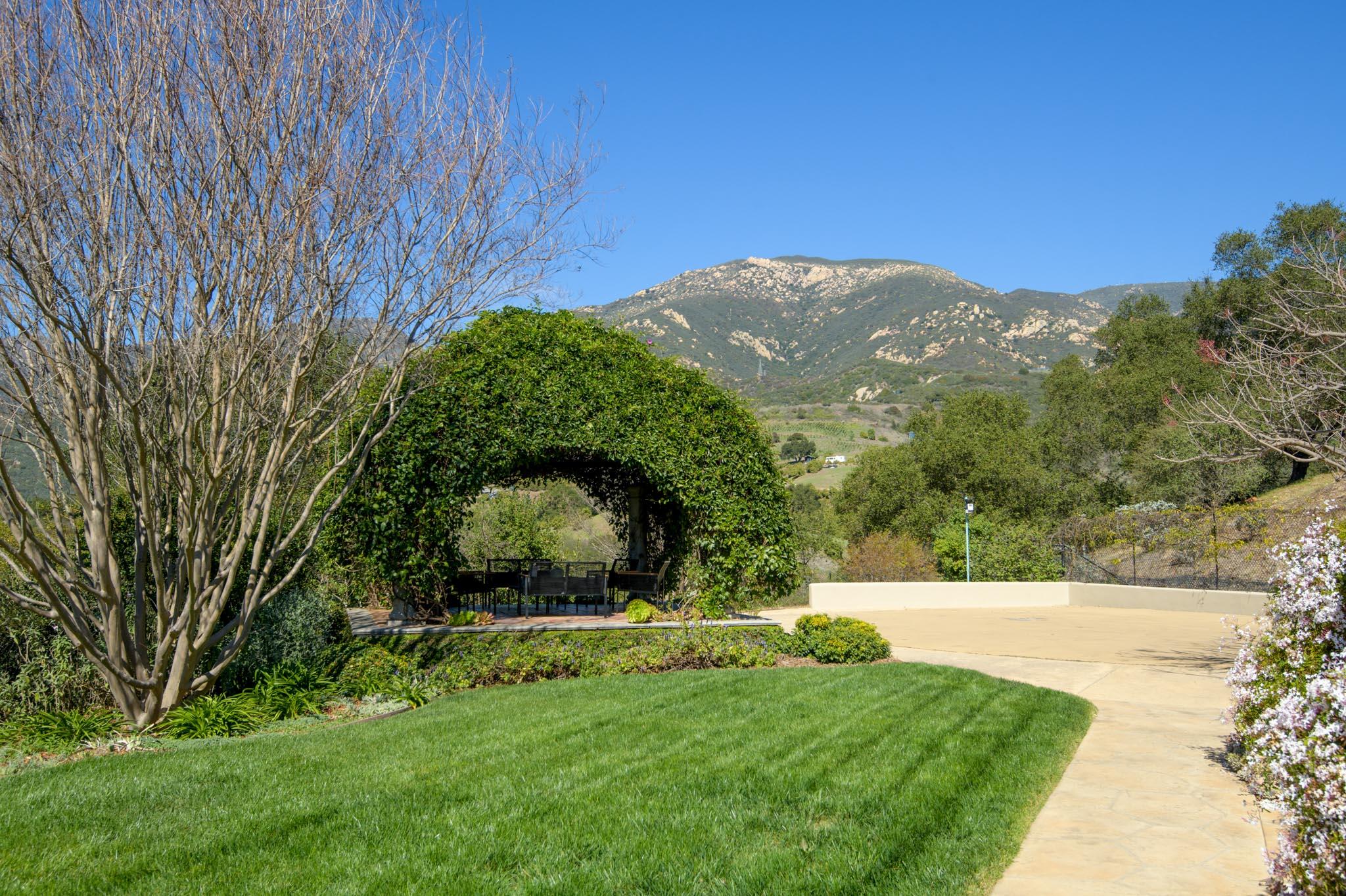 3770 Foothill Road Santa Barbara, CA 93105 - Photo 36 of 41 side yard and mountain views
