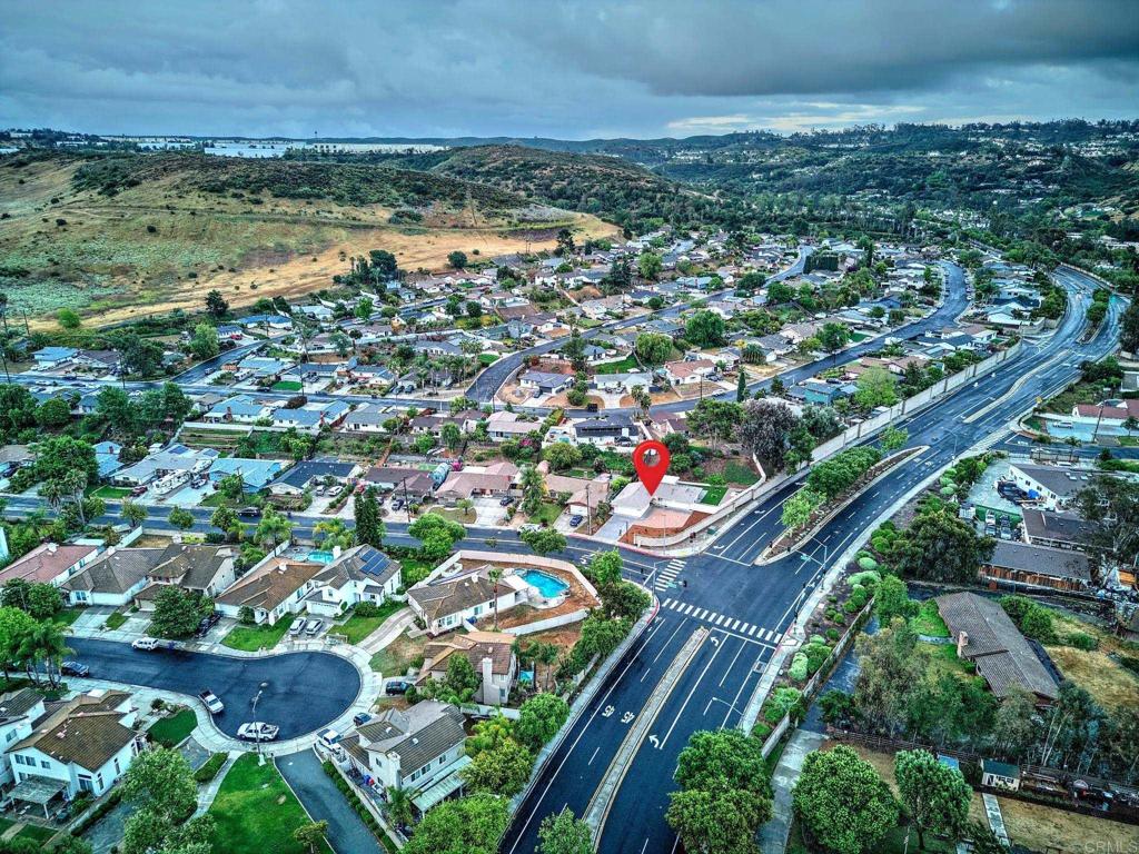 12401 Metate Lane Poway, CA 92064 - Photo 41 of 42 an aerial view of residential houses with outdoor space and seating