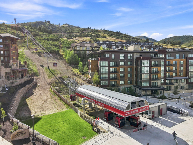 2417 West High Road, Unit 3210 Park City, UT 84098 - Photo 43 of 44 Aerial of Pendry Residences Park City with the Canyons Village ski runs and Sunrise Gondola line above.