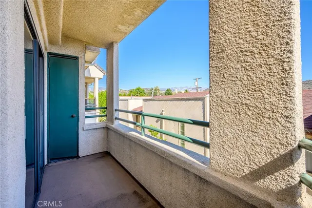 a view of balcony and mountain view