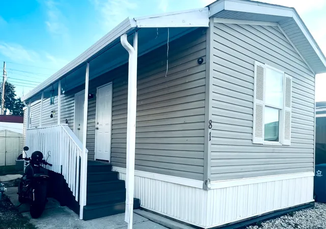 a view of a house with a balcony