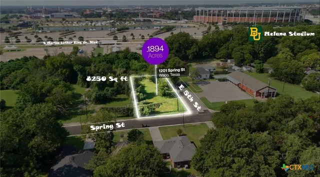 an aerial view of lake