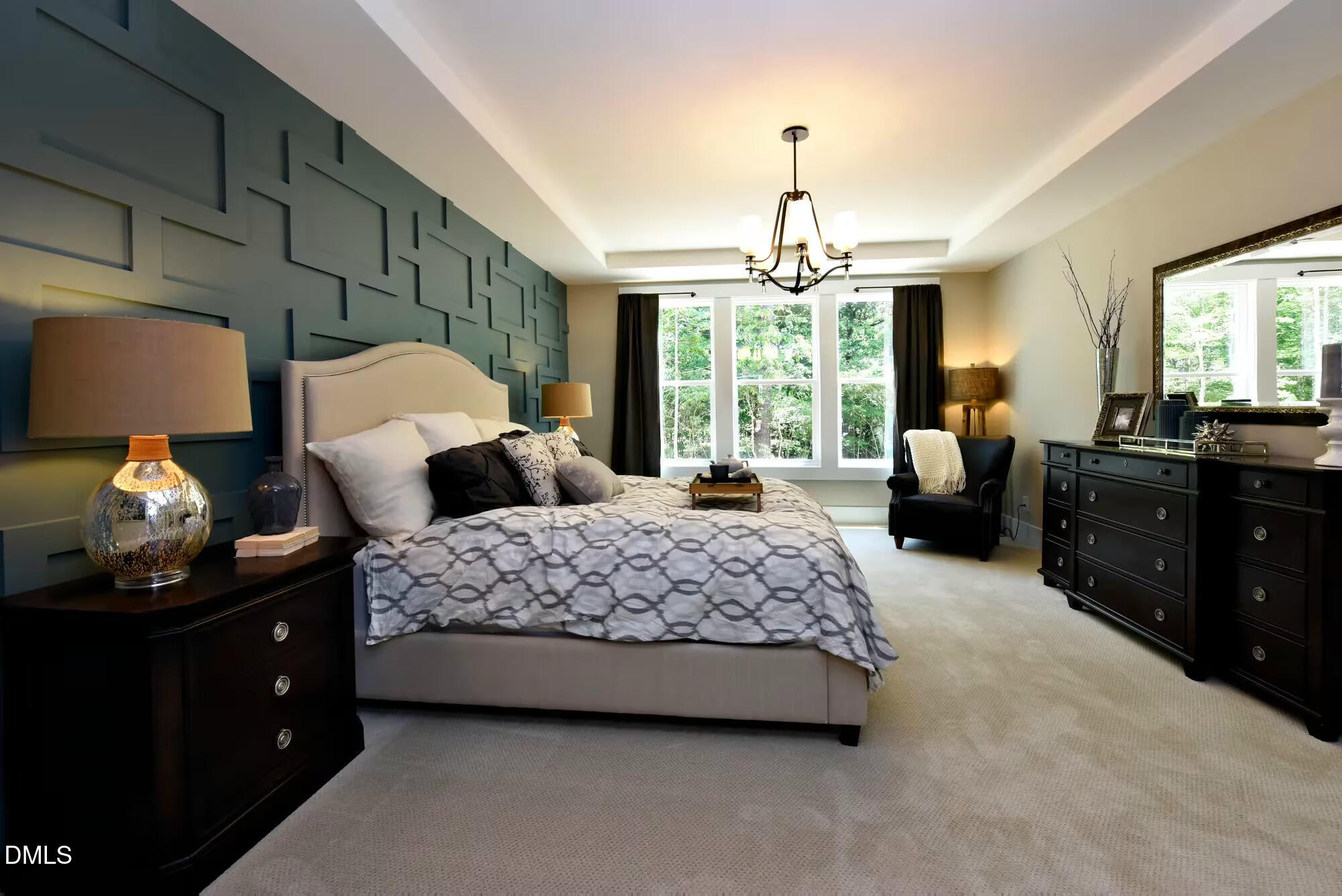6 Conner Rdg Road Efland, NC 27243 - Photo 10 of 14 a bedroom with a bed and a chandelier