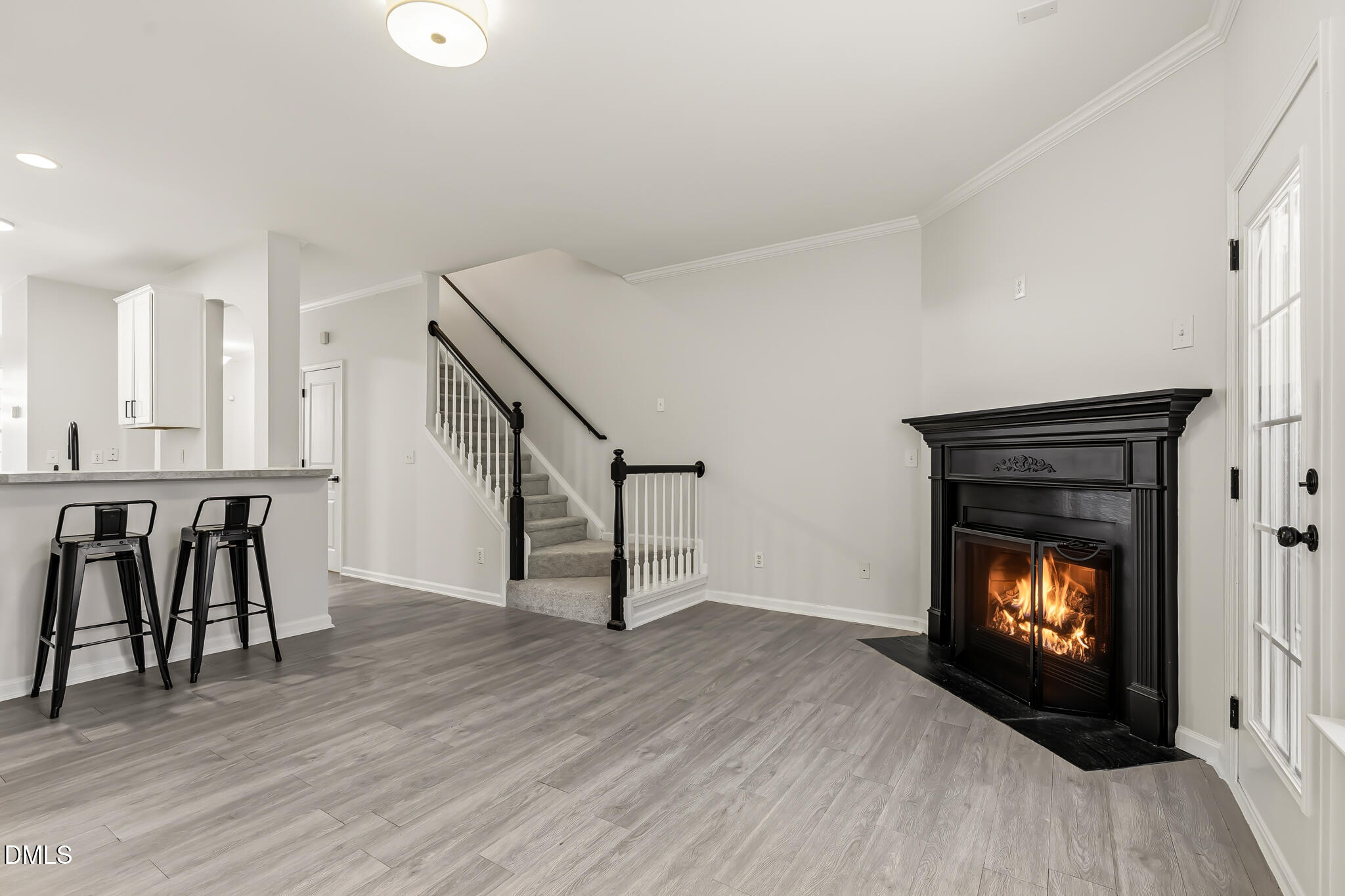 4536 Sugarbend Way Raleigh, NC 27606 - Photo 19 of 45 Living Room and Stairs