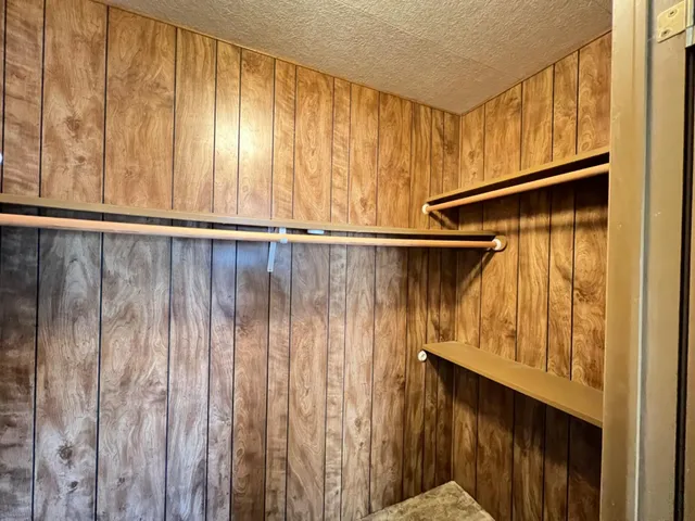 a view of a wooden door