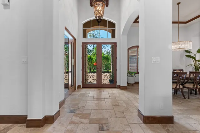 a sitting area with furniture and garden