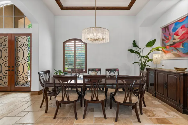 a view of a hallway with windows