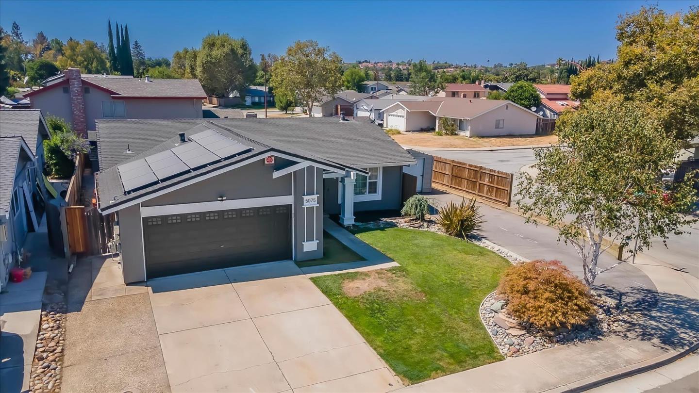 5075 Eppling Lane San Jose, CA 95111 - Photo 44 of 60 a aerial view of a house with a yard and potted plants