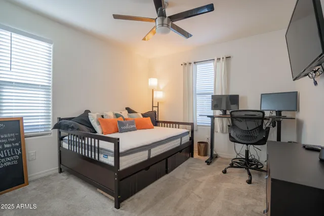 a room with furniture and a window