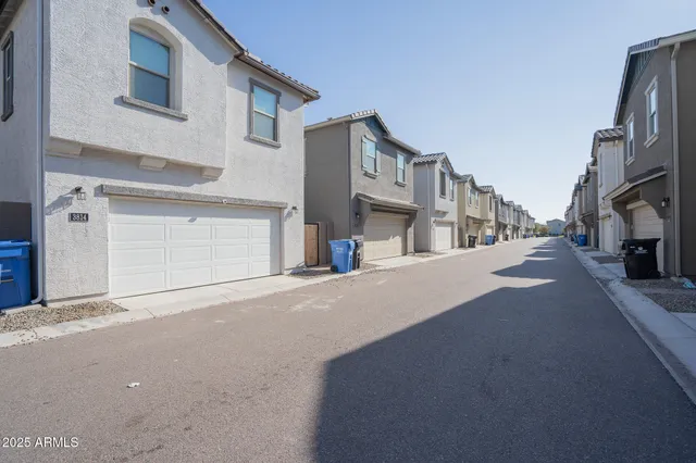 a view of a street with buildings