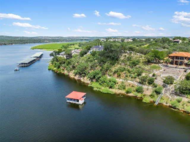 a view of a lake with a mountain