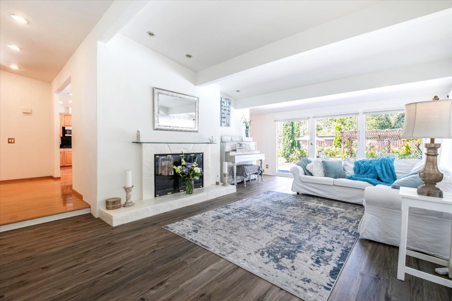 3386 Haas Drive Aptos, CA 95003 - Photo 15 of 56 a living room with furniture and a fireplace