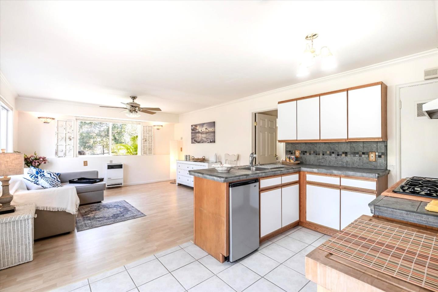 3386 Haas Drive Aptos, CA 95003 - Photo 34 of 56 a kitchen with stainless steel appliances granite countertop a stove and a refrigerator