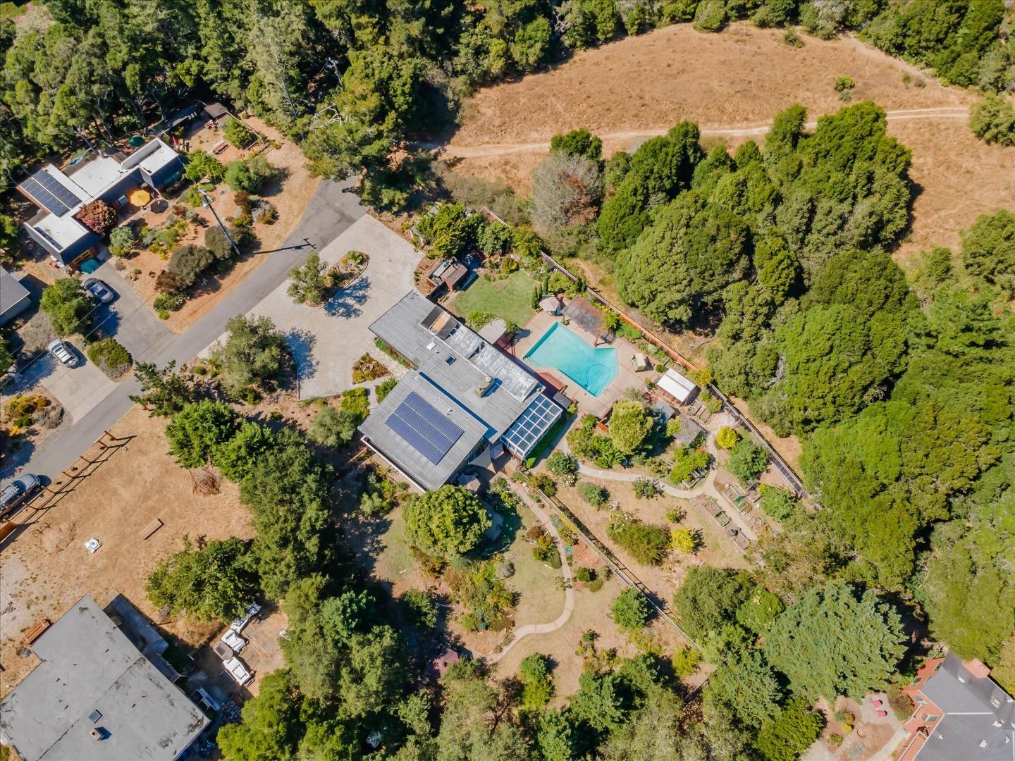 3386 Haas Drive Aptos, CA 95003 - Photo 48 of 56 an aerial view of a house with a yard