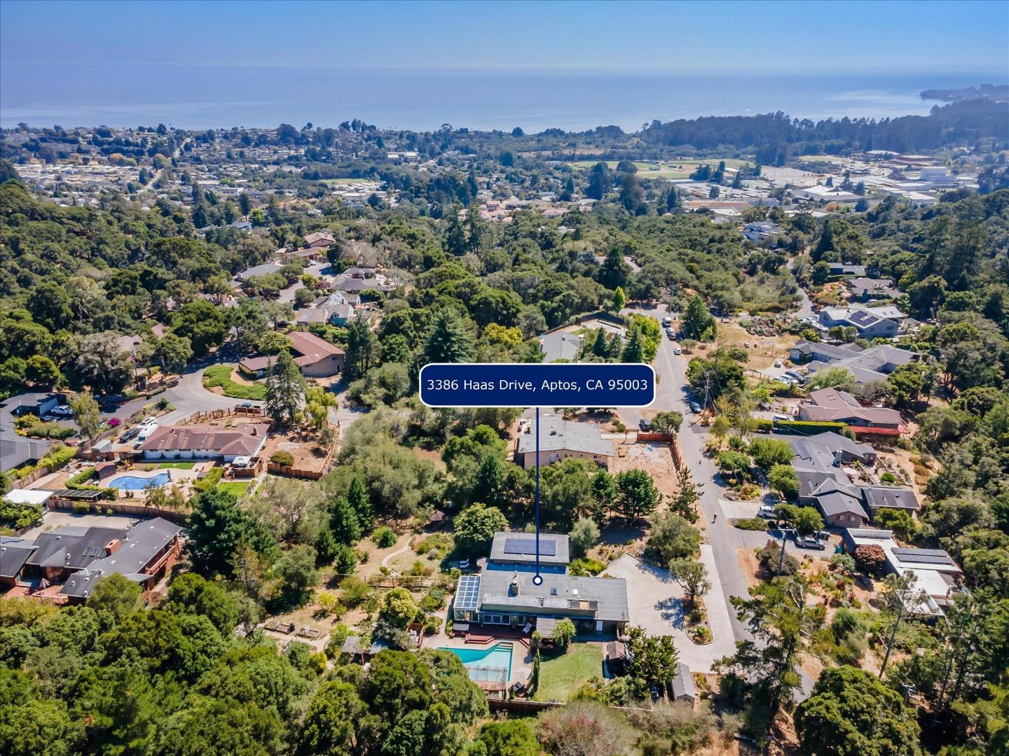 3386 Haas Drive Aptos, CA 95003 - Photo 8 of 56 an aerial view of a house with a garden