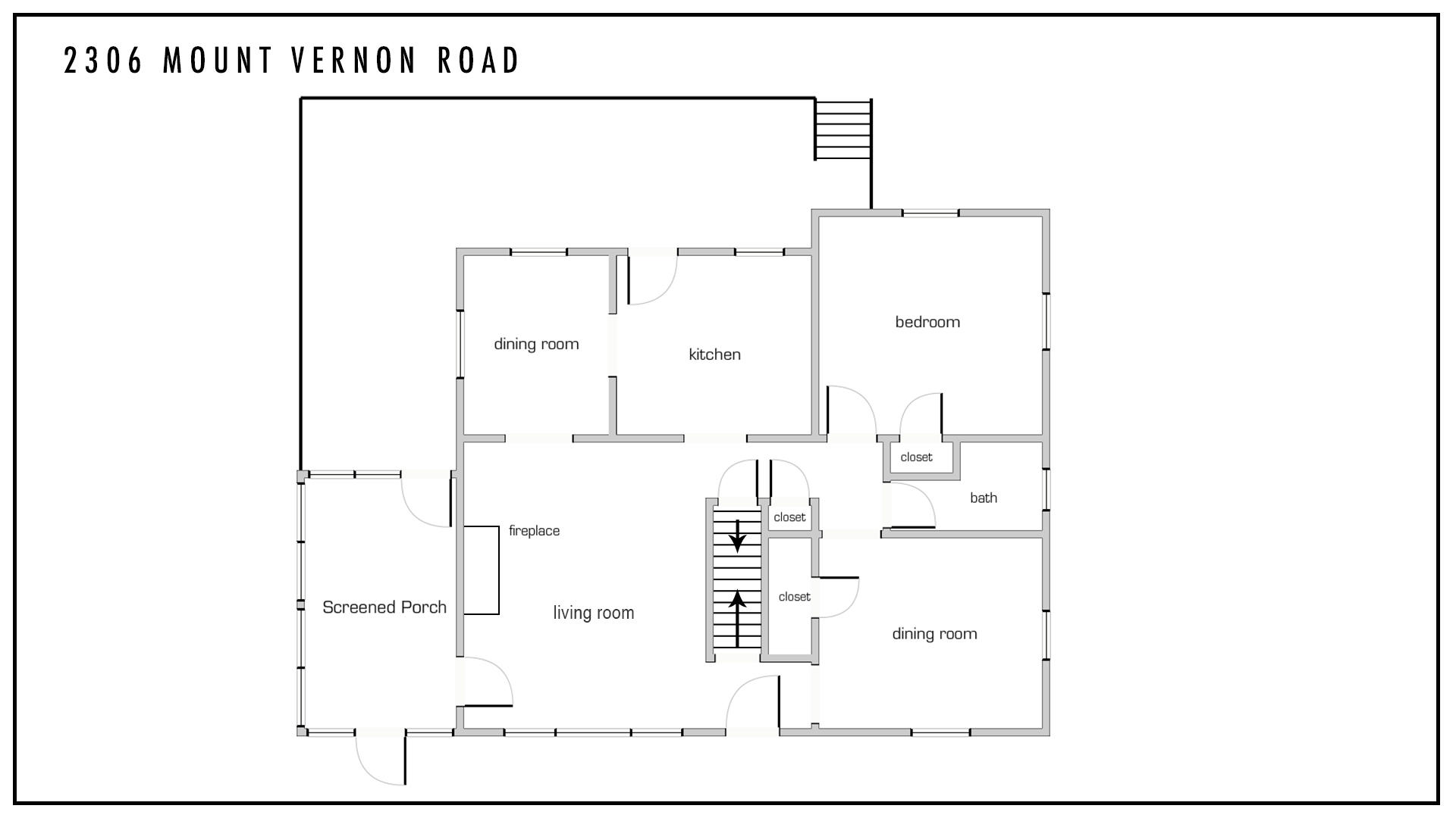 2306 Mt Vernon Road Southwest Roanoke, VA 24015 - Photo 40 of 41 Floorplan-mainlevel