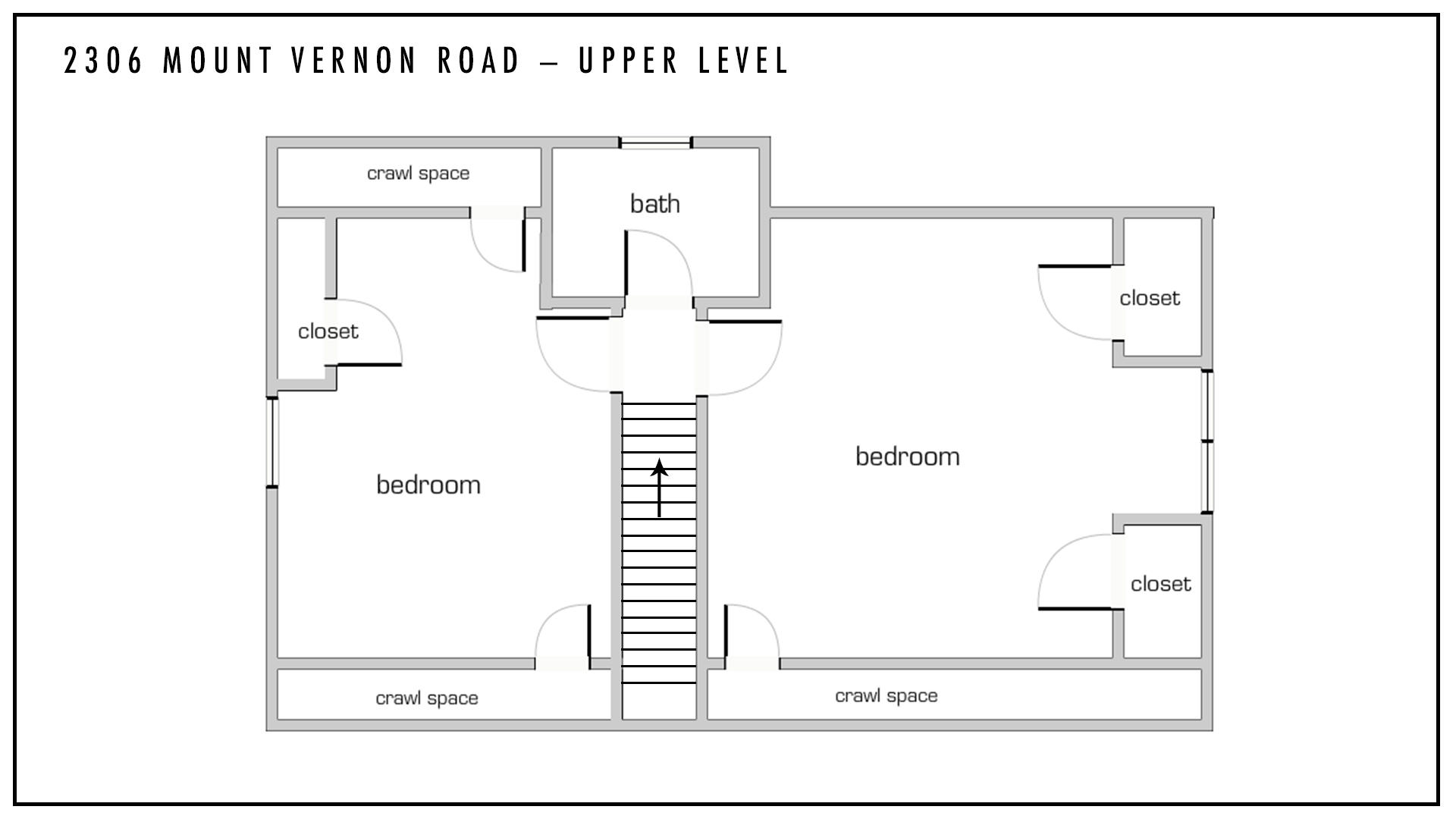 2306 Mt Vernon Road Southwest Roanoke, VA 24015 - Photo 41 of 41 Floorplan-upperlevel